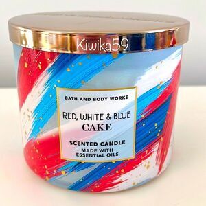 Bath & Body Works Red, White, & Blue Cake Candle